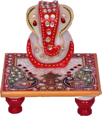 

Sellstra Meenakari Ganesh Kalsh Peacock Marble Stoneware Pooja Chowki(Multicolor, Pack of 2)
