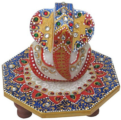 

Chitra Handicraft Ganesh Marble All Purpose Chowki(Multicolor, Pack of 1)