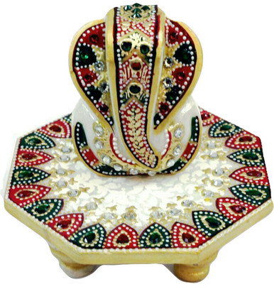 

Traditional Rajasthan Ganesh Marble Pooja Chowki(Multicolor, Pack of 2)