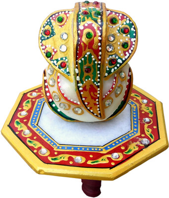 

Chitra Handicraft Green ganesh Marble All Purpose Chowki(Multicolor, Pack of 1)
