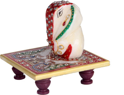 

Ibaadat Stoneware Pooja Chowki(White, Pack of 1)