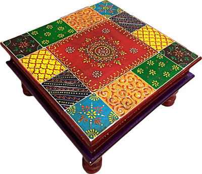 

Shivay Arts Wooden All Purpose Chowki(Multicolor)