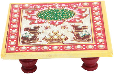 

ShivaCrafts Marble All Purpose Chowki(Multicolor, Pack of 1)