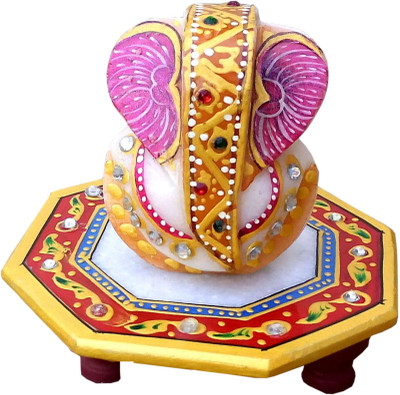 

Chitra Handicraft Marble Round Wishes Chowki Ganesh P Marble All Purpose Chowki(Multicolor, Pack of 1)