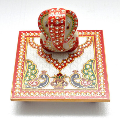 

Gaura Art & Crafts Marble All Purpose Chowki(Red, Pack of 1)