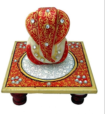 

Chitra Handicraft Marble Ganesh Chowki Marble Pooja Chowki(Multicolor, Pack of 1)