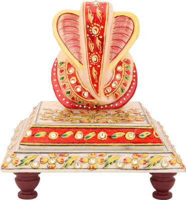 

Etsi Bitsi Stoneware All Purpose Chowki(Red, Pack of 1)