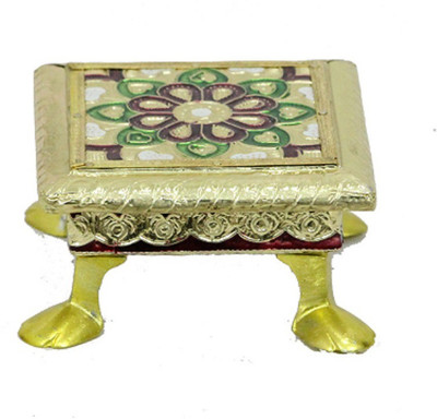 

Apkamart Handcrafted Minakari Bajot 4 Inch - Pooja Décor and Gifts Wooden All Purpose Chowki(Multicolor, Pack of 1)