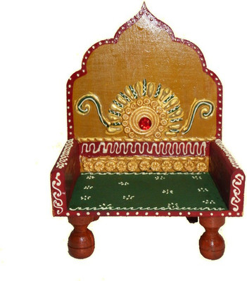 

Craftszilla Handmade Rajasthani Wooden All Purpose Chowki(Green, Pack of 1)