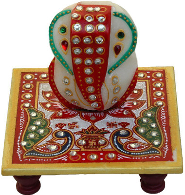 

Crafticia Crafticia Marble Chowki Ganesh Marble All Purpose Chowki(Multicolor, Pack of 2)