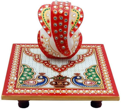

ShivaCrafts Marble All Purpose Chowki(Multicolor, Pack of 2)