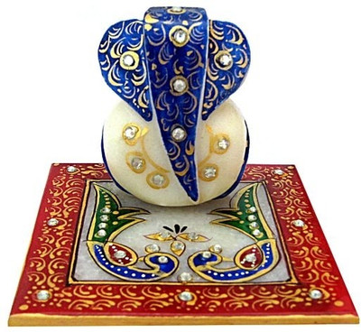 

Chitra Handicraft Marble Ganesh Chowki Marble Pooja Chowki(Multicolor, Pack of 1)