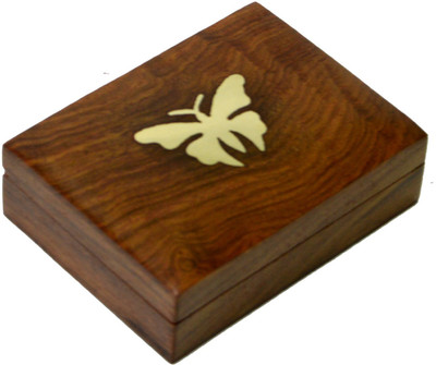 

Craftuno Handcrafted Wooden Jewellery Box Utility Vanity Box(Brown)