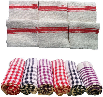 

XYZ Textiles Combo Pack of 12 for Kitchen & Floor Wet and Dry Cotton Cleaning Cloth(Pack of 12)