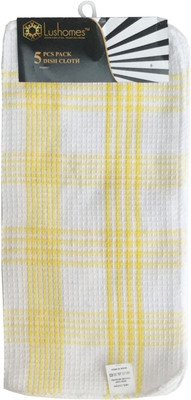 

Lushomes Pattern: Checked Dishcloths Wet and Dry Cotton Cleaning Cloth(Pack of 5)