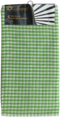

Lushomes Pattern: Superior Honey Comb Design Wet and Dry Cotton Cleaning Cloth(Pack of 5)