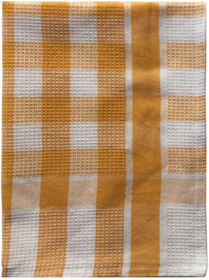 Lushomes Pattern: Drill Checks honeycomb Wet and Dry Cotton Cleaning Cloth
