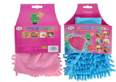 

PRIYA EXPORTS MICROFIBRE SUPER MITT JOB DONE Wet and Dry Microfibre Cleaning Cloth(Pack of 2)