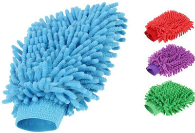 

Sayee super soft glove Wet and Dry Glove Set(Free Size Pack of 4)