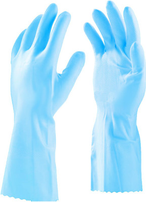 

Primeway Rubberex Latex Household Hand Blue Wet and Dry Glove Set(Large Pack of 2)