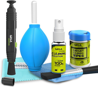 Gizga Essentials Professional Lens Pen Pro System + 6 in 1 Cleaning Kit + Wipes for Cameras and Sensitive Electronics for Computers GZ COMBO 103+104+1