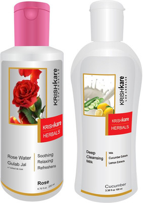 

Krishkare Rose Water and Deep Cleansing Milk(300 ml)