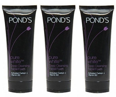 

Ponds Pure White Deep Cleansing Facial Foam (Pack of 3)(300 g)