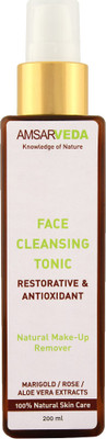 

Amsarveda Face Cleansing Tonic, 100% Natural - with Marigold, Pure Rose & Aloe Vera(200 ml)