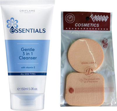 

Oriflame Sweden ESSENTIALS GENTLE 3-IN-1 CLEANSER WITH COMPACT SPONGES(150 ml)