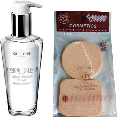 

Oriflame Sweden DIAMOND CELLULAR MICELLAR SOLUTION CLEANSER WITH COMPACT SPONGES(200 ml)