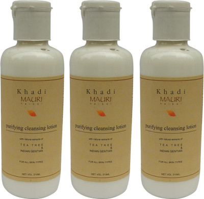 

Khadi Mauri Cleansing Lotion- Pack of 3 - Premium Herbal(630 ml)