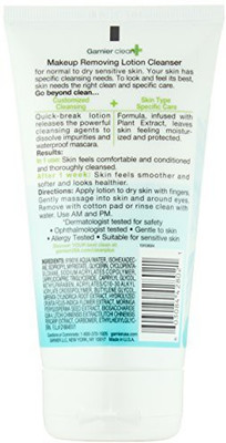 Garnier Skin Makeup Removing Lotion Cleanser Sensitive Skin, 5 Fluid Ounces(150 ml)
