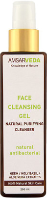

Amsarveda 100% Natural Face Cleansing Gel - Antibacterial with Neem & Tulsi(200 ml)