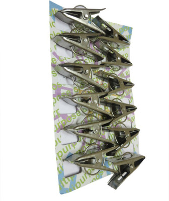DCS smart large stell cloth clip(Set of 12, Silver)
