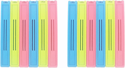

Sphiron Premium Large Plastic Food Clip(Set of 12, Multicolor)