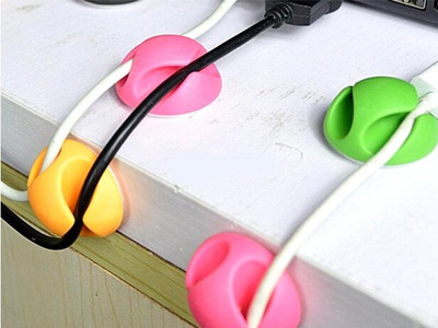 

Safeseed Smart Small Plastic Dual Cable Clip holder(Set of 6, Multicolor)