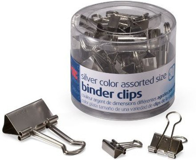 

Officemate Smart Mini::Small::Medium Silver Binder Clip(Set of 30, Silver)