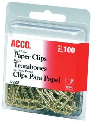 

ACCO Brands Small Steel Paper Clip(Golden)