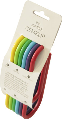 

Gemklip Jumbo Large Vinyl Paper Clip(Set of 6, Rainbow)