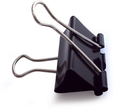 

Oddy Smart Medium Nickel Plated Binder Clip(Set of 6, Black)