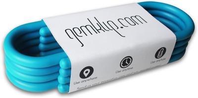 

Gemklip Jumbo Large ABS Plastic Paper Clip(Set of 4, Sky Blue)
