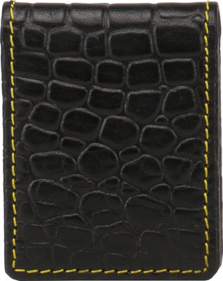 

Walletsnbags CL1 small Leather Paper Clip(Set of 1, Black, Yellow)