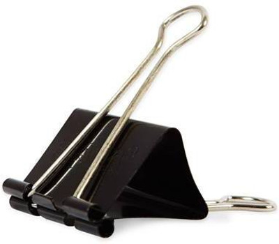 

Saya Office Series Large Vinyl Binder Clips(Set of 12, Black)