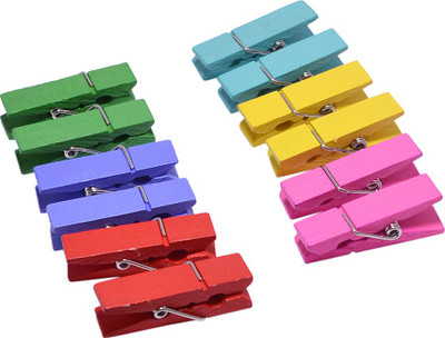 

Saamarth Impex NA Mediam Wood Photo Tag Clip(Set of 12, Multicolor)