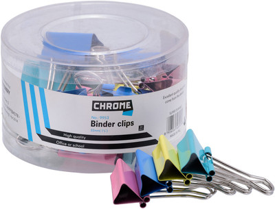 

Chrome Box 32 mm Metal Binder Clip(Set of 24, Multicolor)