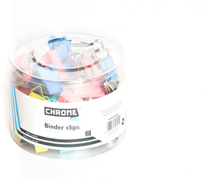 chrome binder clips
