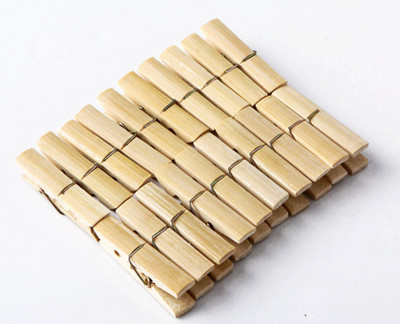 

Honestystore clips Medium Wood Cloth clip(Set of 20, Brown)