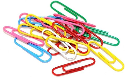 Y.E.S Office Small Vinyl Paper Clip(Set of 1000, Blue, Yellow, Green, Pink, Red, White)