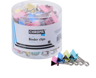 

Chrome Pins Small Metallic Binder Clip(Set of 180, Multicolor)