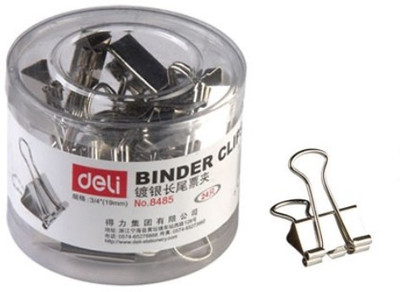 

Deli Desk Office 19 mm Vinyl Binder Clip(Set of 2, Silver)